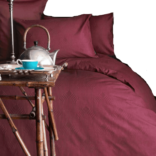 Exkluzívna žakárová posteľná bielizeň BOTILO BORDO 140x200 / 70x90 cm.
